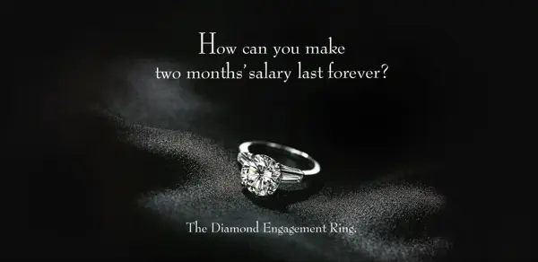 De Beers diamond engagement ring ad