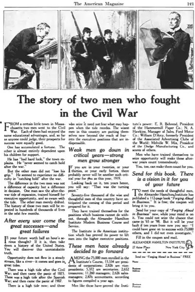 Two men who fought in the Civil War ad
