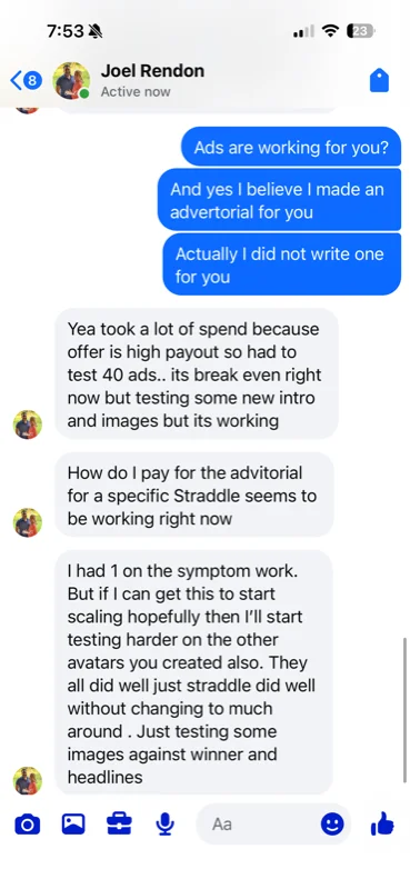 DM from Joel Rendon