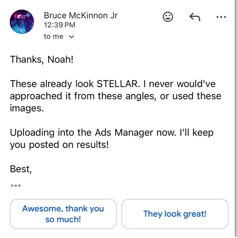 Email from Bruce McKinnon Jr